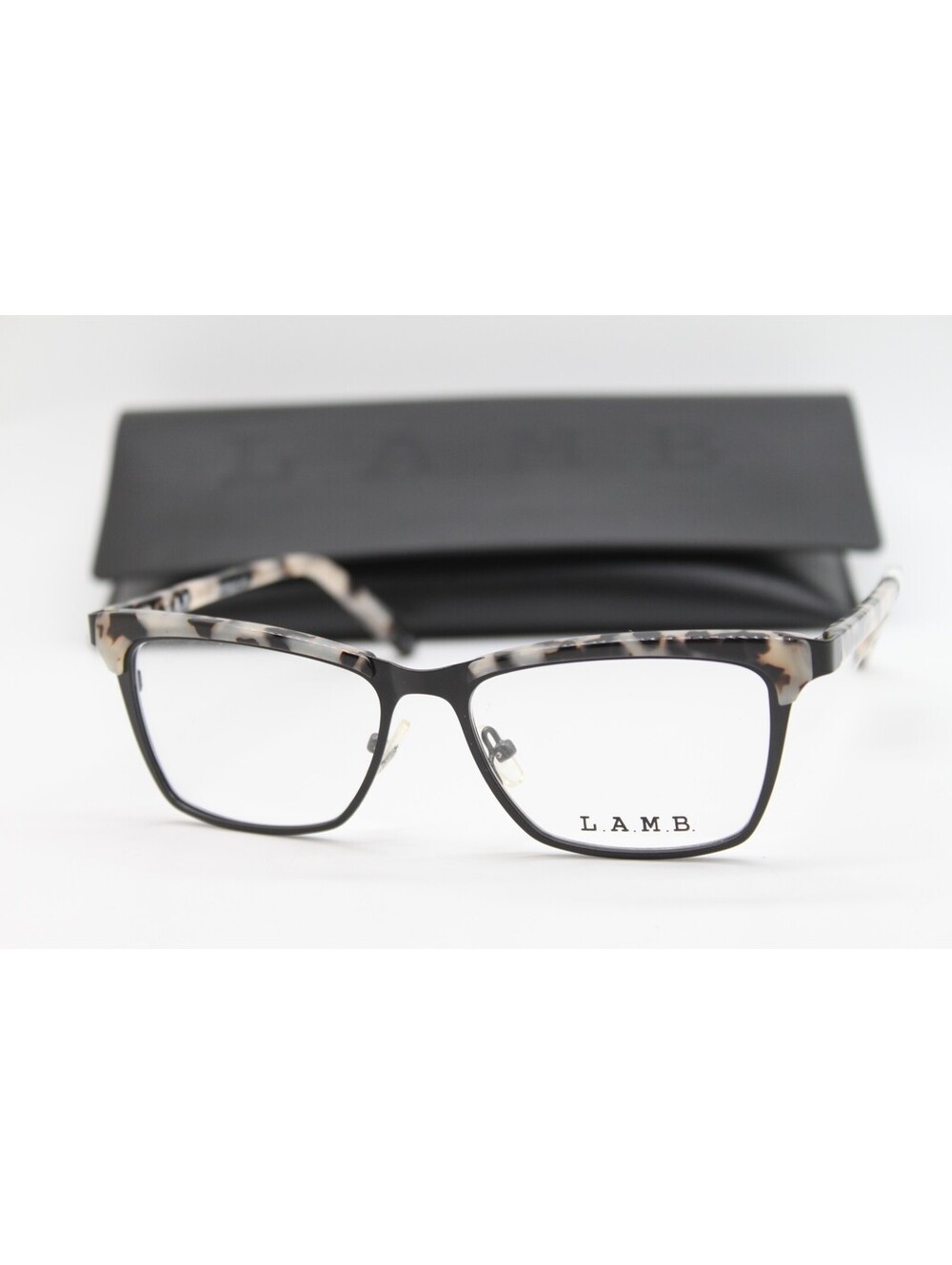 NEW L.A.M.B. LA017 BLK BLACK AUTHENTIC EYEGLASSES W/CASE 50-15